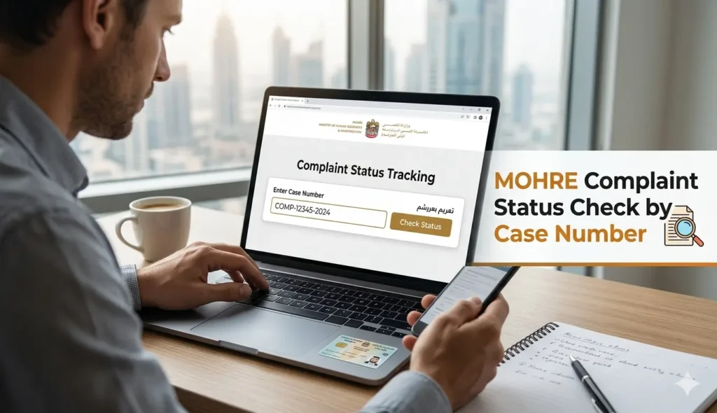 MOHRE Complaint Status Check using Case Number
